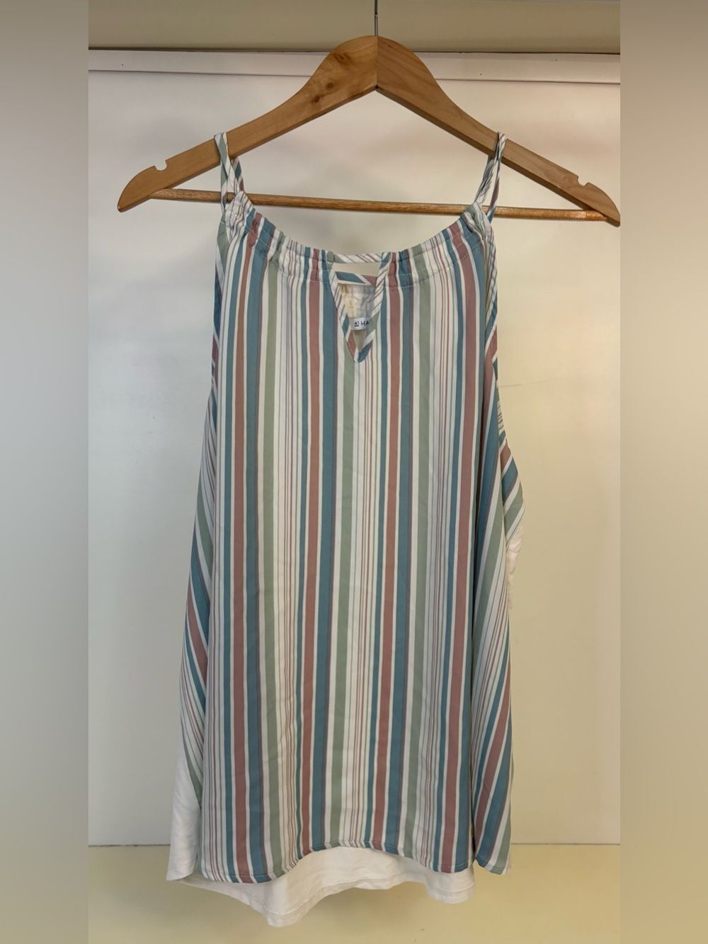 41 Hawthorn Striped Sleeveless Cami in Blue, Green, Rust, White - Picture 1 of 3